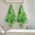 thumbnail image 4 of Dreamtimes St. Patrick's Day Clover Hand Towel Set of 2, Highly Absorbent Soft Face Hand Towels for Bathroom, Kitchen, Hotel, Gym and Spa, 14 x 28 Inch, 14 x 28 Inch, 4 of 7