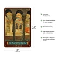 thumbnail image 2 of Ravenna Italy (Italia) - Vintage Travel Poster by Osvaldo Ballerio c.1920s - 8 x 12 inch Vintage Wood Art Sign, 2 of 4