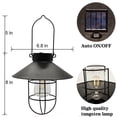 thumbnail image 3 of Tiitstoy Outdoor Solar Lanterns Garden Decoration Hanging Retro Metal Solar Lights Black, 3 of 3