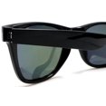 thumbnail image 4 of Unisex Polarized Mirror Horn Rimmed Sunglasses - MIB Style - Black, Yellow Lens, 4 of 6