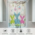 thumbnail image 4 of Easter Kitchen Curtains 3 Piece Set Spring Bunny Curtains Rabbits Valance & Tiers for Kitchen Home Cafe Indoor 36 Inch Short Window Curtain Over Sink Window Farmhouse Easter Decor, 4 of 7