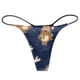 thumbnail image 2 of Gibobby Bragas Bikini Elásticas Tanga sexy para mujer Estampado navideño comodidad Bragas cintura（Azul marino， S), 2 of 5