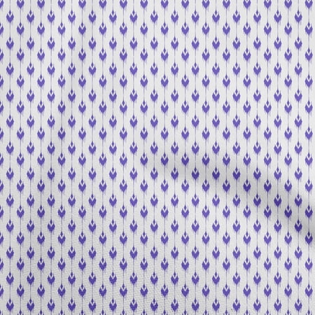 oneOone Velvet Dark Purple Fabric Ikat Diy Clothing Quilting Fabric Print Fabric By Yard 58 Inch Wide