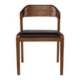 thumbnail image 3 of Boraam Rasmus Faux Leather and Wood Dining Room Side Chair, Chestnut Wire-Brush Finish, 3 of 6