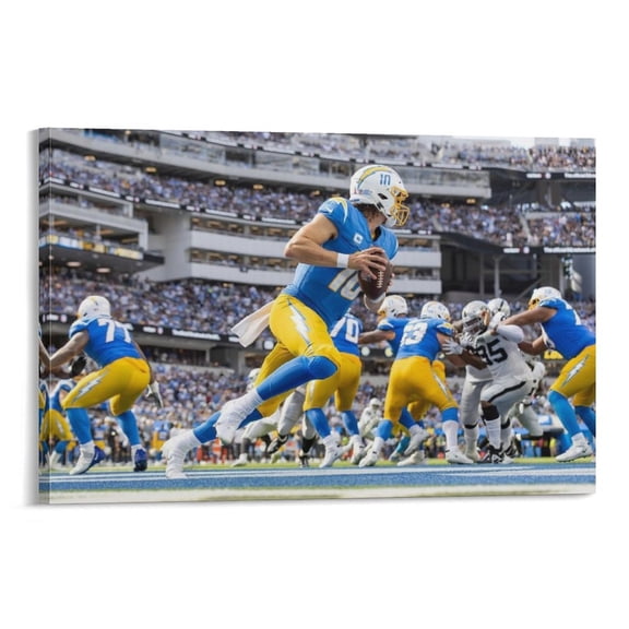Sports Poster Justin Herbert Canvas Poster Artworks Picture Print Poster Wall Art Painting Canvas Gift Decor Home Posters Decorative 08x12inch(20x30cm)