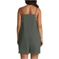 thumbnail image 5 of HXWCHs High Waisted Jumpsuits for Women, Women's Sleeveless Short Romper Jumpsuit with Adjustable Straps and Functional Side Pockets XXL Grey, 5 of 6