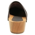 thumbnail image 4 of BJORK Maja Wood Open Back Brown Oiled Leather Clogs, 4 of 8