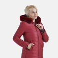 thumbnail image 3 of Tamsy Red Reversible Faux Fur and Puffer Jacket with Hood - L Birthday Christmas Gifts, 3 of 6
