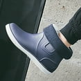 thumbnail image 4 of NOKIO Cozy Insulated Ankle Rain Shoes For Men New Fashionable Version Of The Low Adult Rain Shoes Men's Warm Rain Boots Kitchen Fishing Car Wash Work Rubber Shoes Boots, 4 of 5