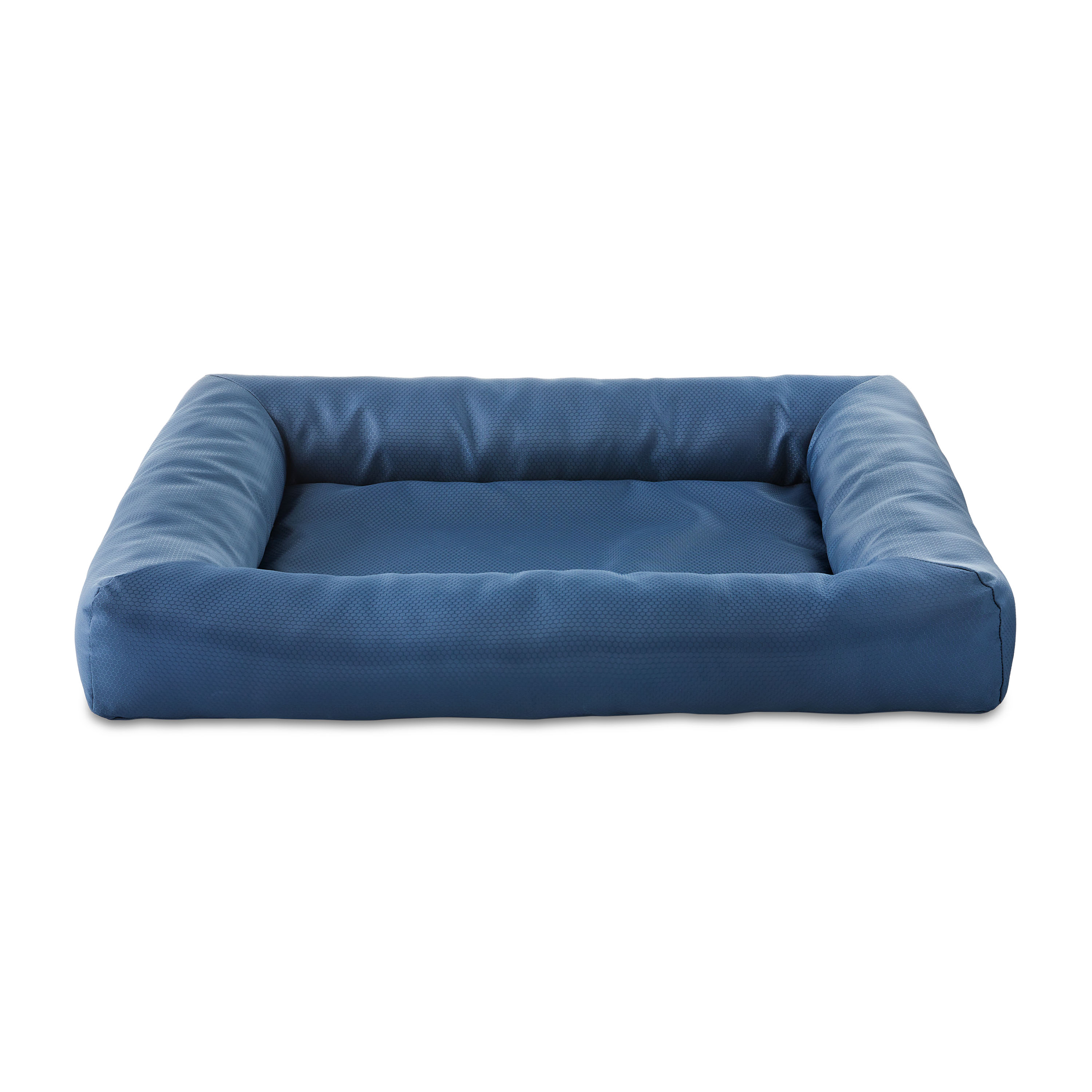 Vibrant Life Durable Bolster Pet Bed, Large Blue, 36x27" photo 3