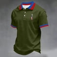 thumbnail image 4 of Men's USA 250th Anniversary Polo Shirt We The People Patriotic Flag Short Sleeve Golf Tee, 4 of 6