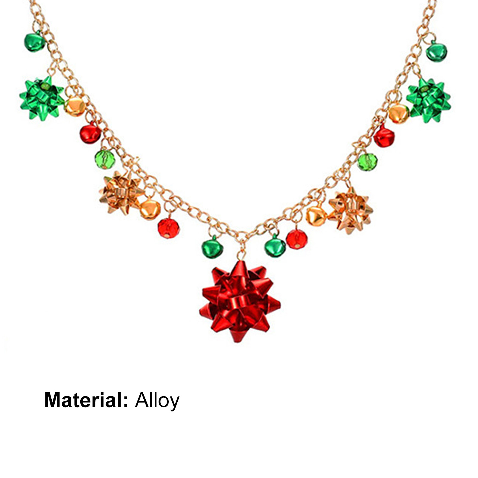 LEAQU Adult Women Jewelry Necklace Bracelet Earrings Set Colorful Bell