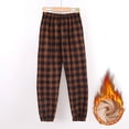 thumbnail image 6 of alcepopk Boys Pajama Pants - Soft Fleece PJ Bottoms for Kids, Printed Plaid Design - Boy's Sleepwear(Khaki,10-11 Y), 6 of 8