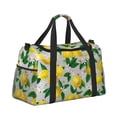 thumbnail image 2 of Fotbe Lemon Seamless Pattern Oil Painting Effect Bolsa de Viaje con Estampado, Bolsa de Fin de Semana para Mujer con Compartimento para Zapatos, Bolsa de Gimnasio con Bolsillo Húmedo, 2 of 7