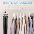 thumbnail image 4 of 2PC Belt Hanger, Space Saving Belt Holder for Closet, Belt Hooks Storage Rack Tie Organizer for Hanging Belt/Men Scarf/Bra/Tank Top/Purse/Wall Belt (Black), 4 of 6