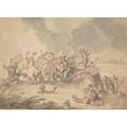 thumbnail image 3 of Thomas Rowlandson 18x14 Black Modern Framed Museum Art Print Titled - The Overturned Coach (ca. 1780-1825), 3 of 5