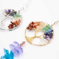 thumbnail image 2 of Set of 2 , Crystal Suncatcher Hanging Metal Tree of Life Colorful Chakra Bead Feng Shui Crystal Pendant Garden Decoration, 2 of 5