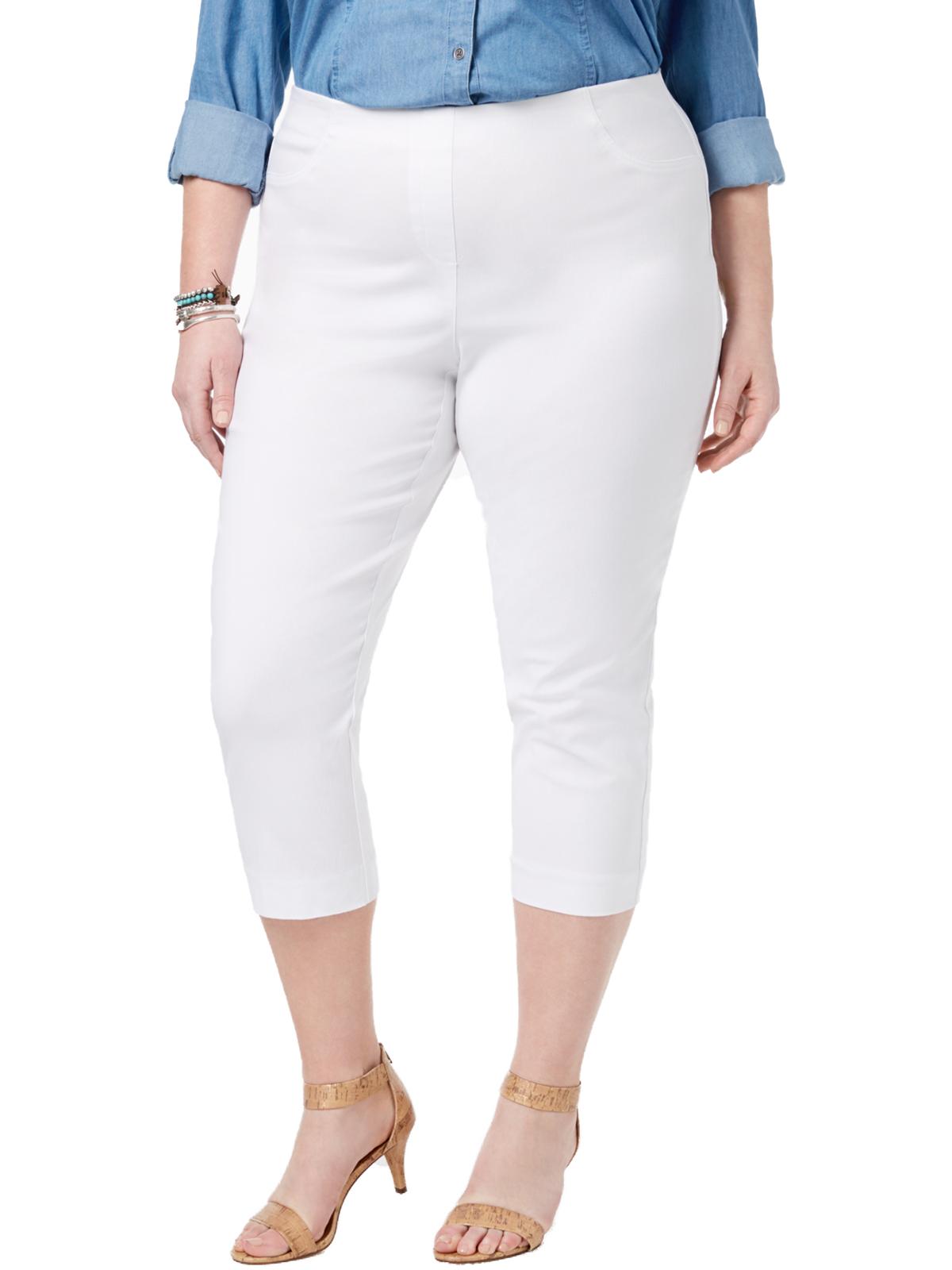 Style & Co. STYLE & COMPANY Womens White Pants Size 24W Walmart