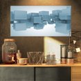 thumbnail image 1 of Light Blue 3D Cubes - Contemporary Canvas Art Print, 1 of 3