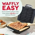 thumbnail image 4 of NoDrip Waffle Maker Four Waffle Molds Nonstick Waffle Iron with Quick HeatUp Nonstick Surface Perfect Waffle Maker for and Families Just Add Batter, 4 of 6