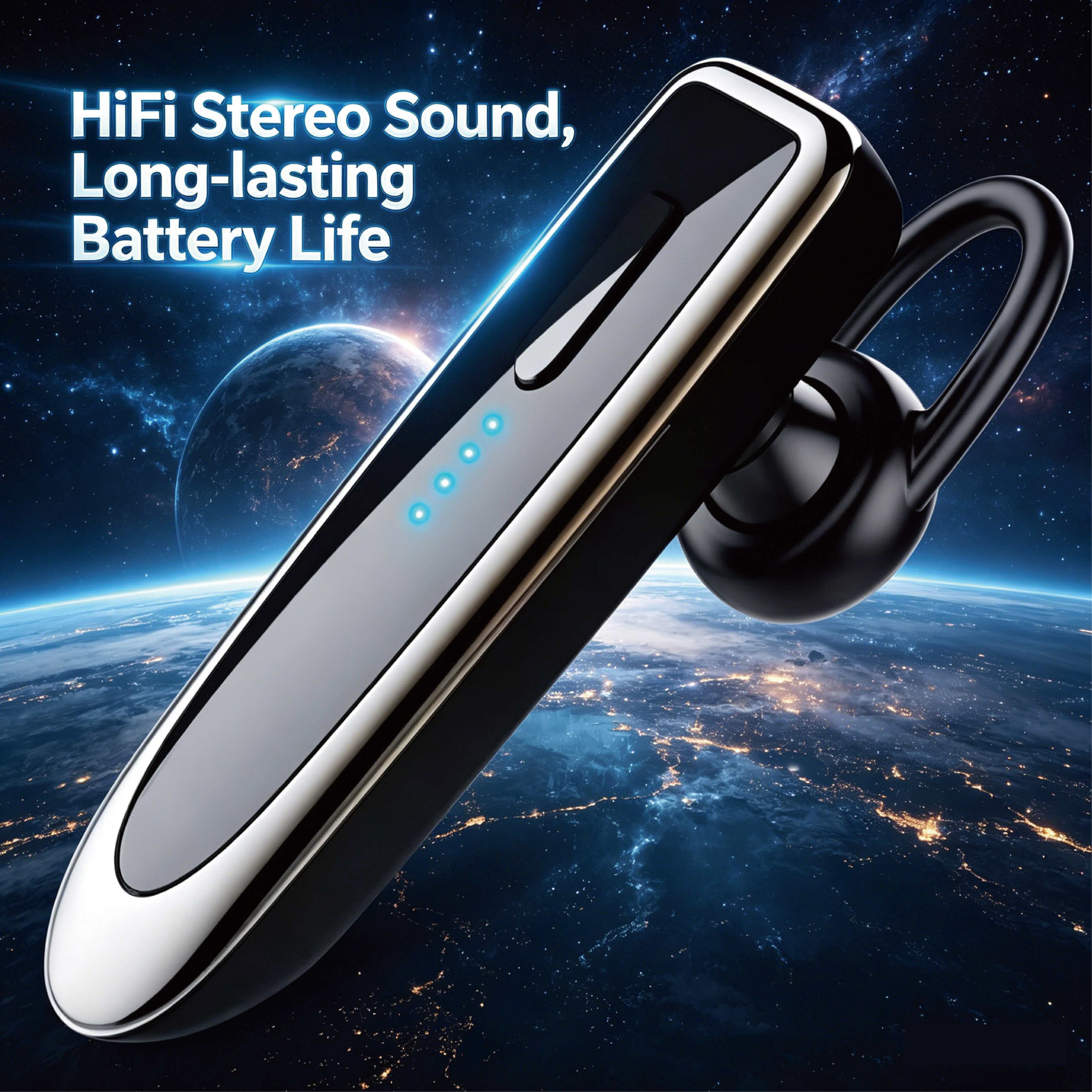 LsdWkt Wireless headsets for smartphones,Bluetooth Earpiece V5.0 Wireless Handsfree Headset with Microphone 24 Hrs Driving Headset 60 Days Standby Time for Phone Laptop Trucker Driver (Black)