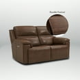 thumbnail image 2 of Genuine Leather Reclining Loveseat with Zero Gravity, Adjustable Headrest & Footrest, USB/Type-C Ports & Cross-stitching Detail, 2 of 6