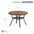 thumbnail image 4 of Vicllax 5-Piece Outdoor Patio Dining Set Wicker Rattan Chairs with Metal Frame and Steel Round Table, 4 of 7