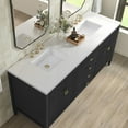 thumbnail image 7 of James Martin Vanities 72" Double Vanity, Bright White w/ 3 CM White Zeus Quartz Top, 7 of 7