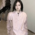thumbnail image 2 of -Chaqueta Bomber Vintage para mujer, ropa de calle de gran tamaño Harajuku, chaquetas de béisbol rosas Y2k, moda coreana para exteriores, 2 of 5