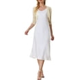 thumbnail image 2 of Allegra K Women's Crop Cardigan 3/4 Sleeve Sheer Floral Lace Shrug Tops, 2 of 5