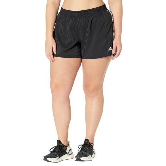 Adidas Womens Pacer 3-Stripes Woven Shorts Size 2X Color Black/White