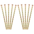 thumbnail image 4 of Raindrops 10pcs Camping Ground Nails Fake Turf Stake Turf Spikes Spiral Ground Nail Spiral Fixed Stake Replacement Metal Landscape Spikes, 4 of 8