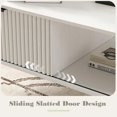 thumbnail image 3 of GloryStar Farmhouse Style Coffee Table with Storage, Rectangular 2-Tier Design and Sliding Door, Easy Assembly for Home or Bedroom, 3 of 7