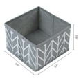thumbnail image 4 of REGALWOVEN 1 Pack Fabric Storage Bins, Collapsible Closet Organizers for Shelves, Perfect for Storing Clothes Books Branch Patterned Gray 5.5*5.5*3.9, 4 of 6