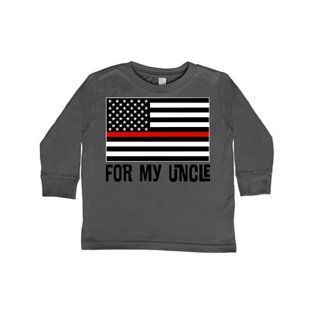 

Inktastic Uncle Firefighter Flag Nephew Gift Toddler Boy or Toddler Girl Long Sleeve T-Shirt