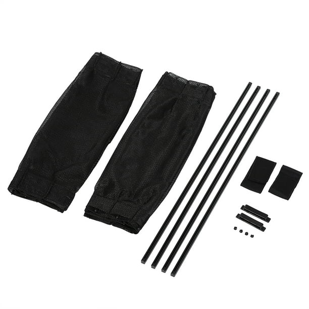 2 x 50s parasol para coche, cortina para ventana, parasol ajustable, cortina con visera, cenefa, malla negra