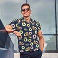 thumbnail image 4 of Balery Sloth with Donuts Camisa Polo de Hombre con Estampado, de Manga Corta y Tejido Medio, Camisa Tipo Golf Polo-Large, 4 of 6