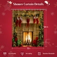 thumbnail image 6 of Extra Long Shower Curtain Christmas, Red Christmas Fabric Shower Curtain 84 inches Length Winter Holiday Tall Shower Curtain with Xmas Fireplace Trees & Gifts Pattern, 6 of 6