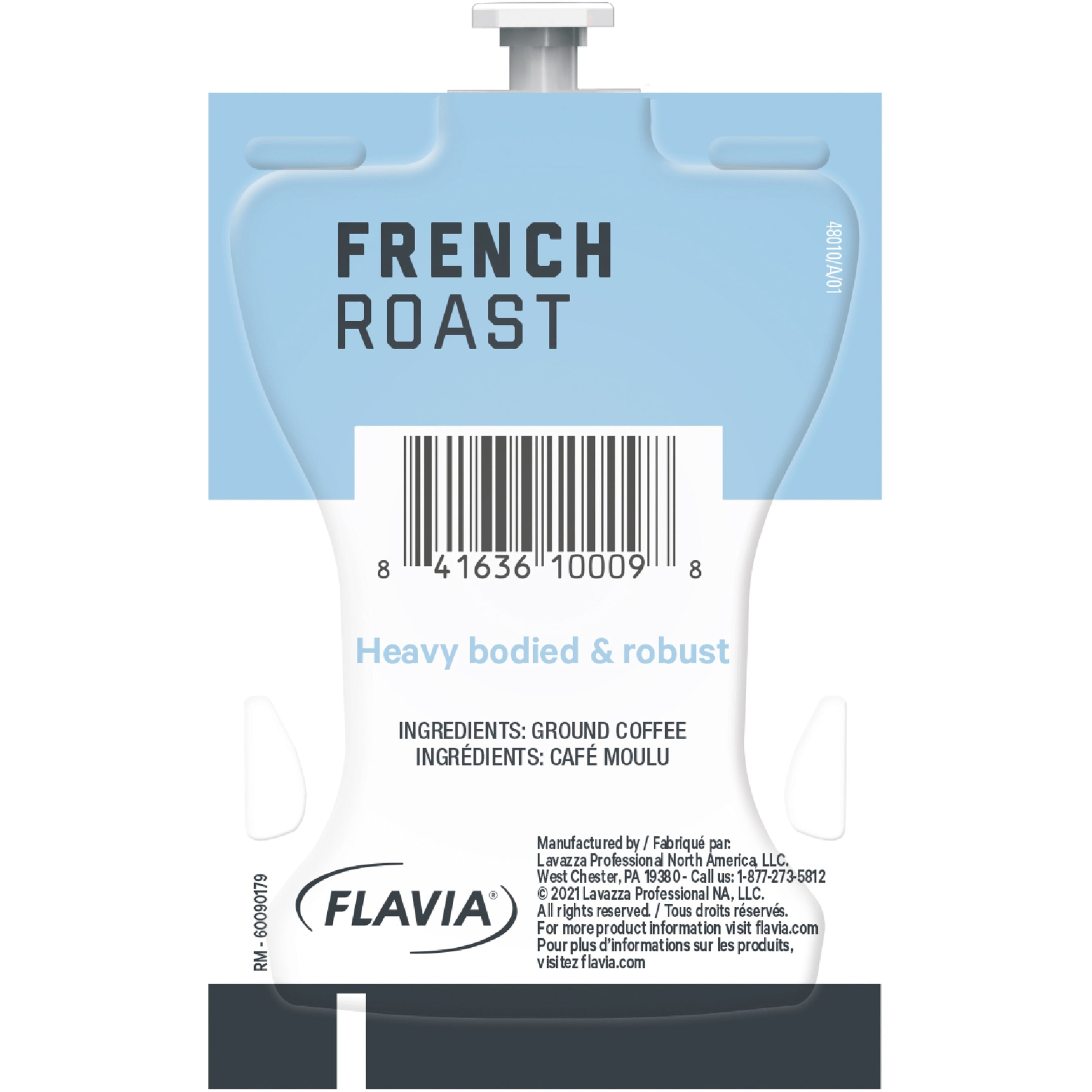 Flavia, LAV48010, Freshpack Alterra French Roast Coffee, 100 / Carton