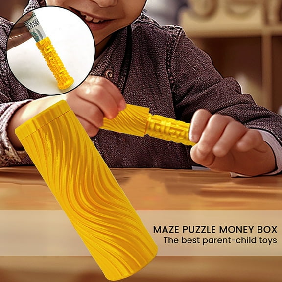 3D Printed Maze Puzzle Money Box Interactive Gift Tube, Unique 3D Printed Maze Structure For Engaging Coin Saving And Play, Perfect As A Creative And Engaging Gift For Kids,