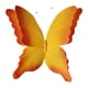 thumbnail image 1 of Mariposa artificial, calcomanía de pared de mariposa, calcomanía de arte de pared DIY, decoración de boda para Naranja Amarillo, 1 of 9