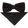 thumbnail image 2 of Vittorio Farina Pleated Bow Tie & Pocket Square, 2 of 63