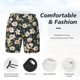 thumbnail image 3 of Balery Flowers Bañador para hombre, shorts de playa de secado rápido con entrepierna y forro de compresión-Large, 3 of 6
