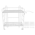 thumbnail image 2 of Toilet Storage Shelves, Non Odor Multifunctional Toilet Rack Save Space with Hooks for Bathroom White, 2 of 8