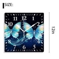 thumbnail image 2 of 12 Inch Wall Clock Battery Operated Silent Clock Decorative for Office, Kitchen, Outdoor, Living Room，Transparent Golden Butterfly Beautiful, 2 of 4