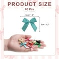 thumbnail image 2 of Uxcell 60 Pcs Mini Ribbon Bow 1.2" Mini Fabric Satin Ribbon Flower Bows for Craft DIY Sewing Wedding Birthday Party, Light Green, 2 of 5