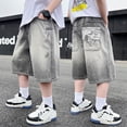 thumbnail image 5 of Lullu Boys Distressed Denim Shorts Streetwear Jean Shorts Summer Jorts, Sizes 4-14, 5 of 6