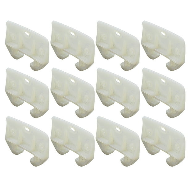 NUOLUX 12pcs Plastic Drawer Track Guides Track Rail Slides Replacement