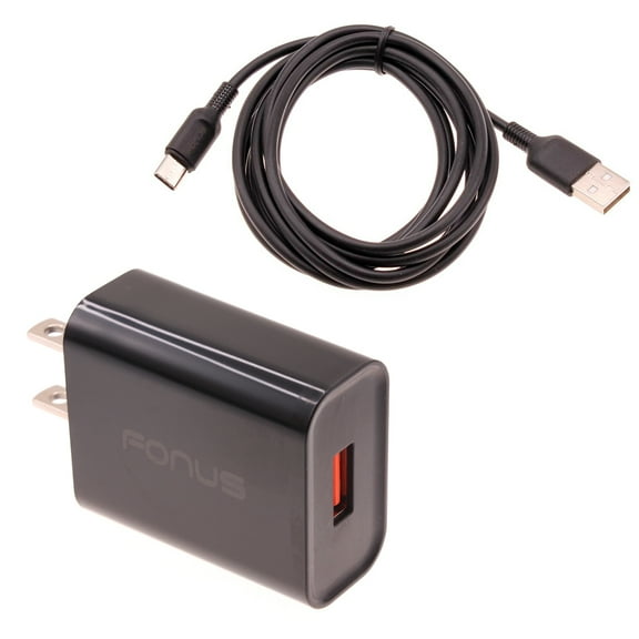 For Moto G Stylus 5G (2023) 18W Fast Home Charger - 6ft Long USB-C Cable Type-C Cord USB Wall Adapter Power Wire Quick Charge QC3.0 Wall for Motorola Moto G Stylus 5G (2023) Phone