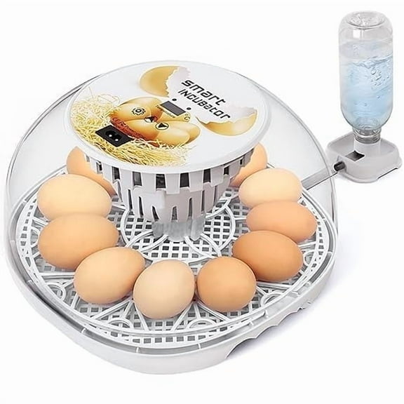 Xiejiutianxrg Egg Incubator with Humidity Control, Temperature Control, Automatic Water Adding, 360° View for 12-24 Chickens
